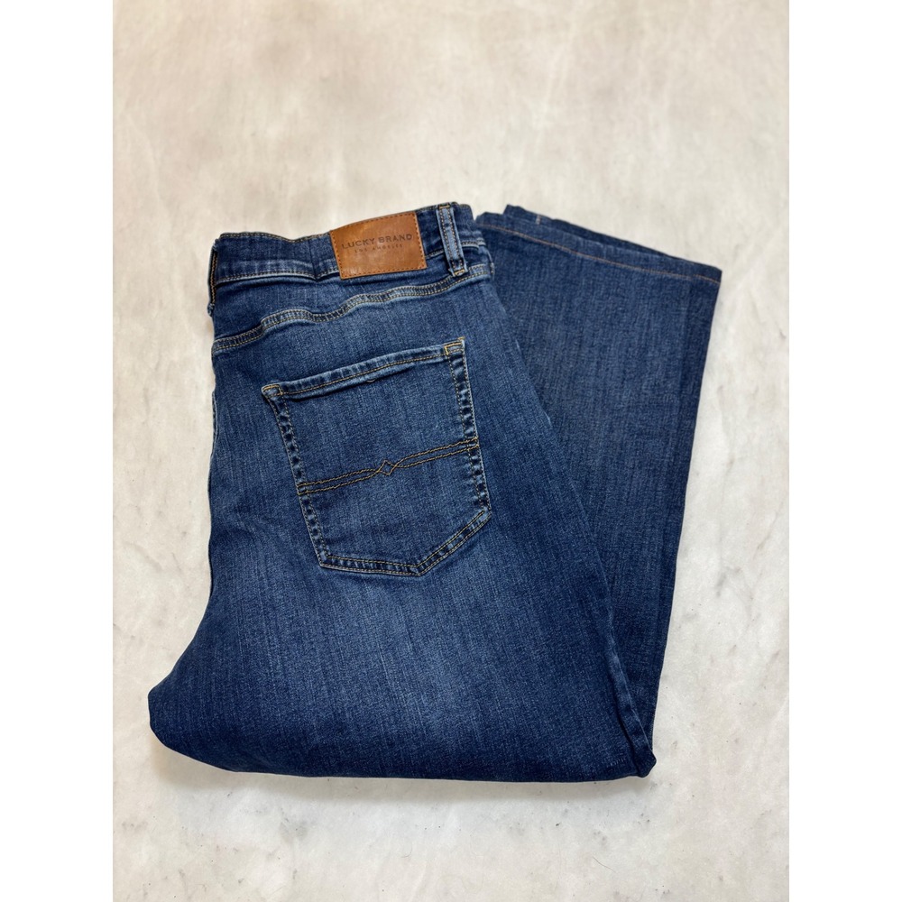 Lucky Brand 410 Athletic Straight Mens‎ Jeans Dark Wash Size 38